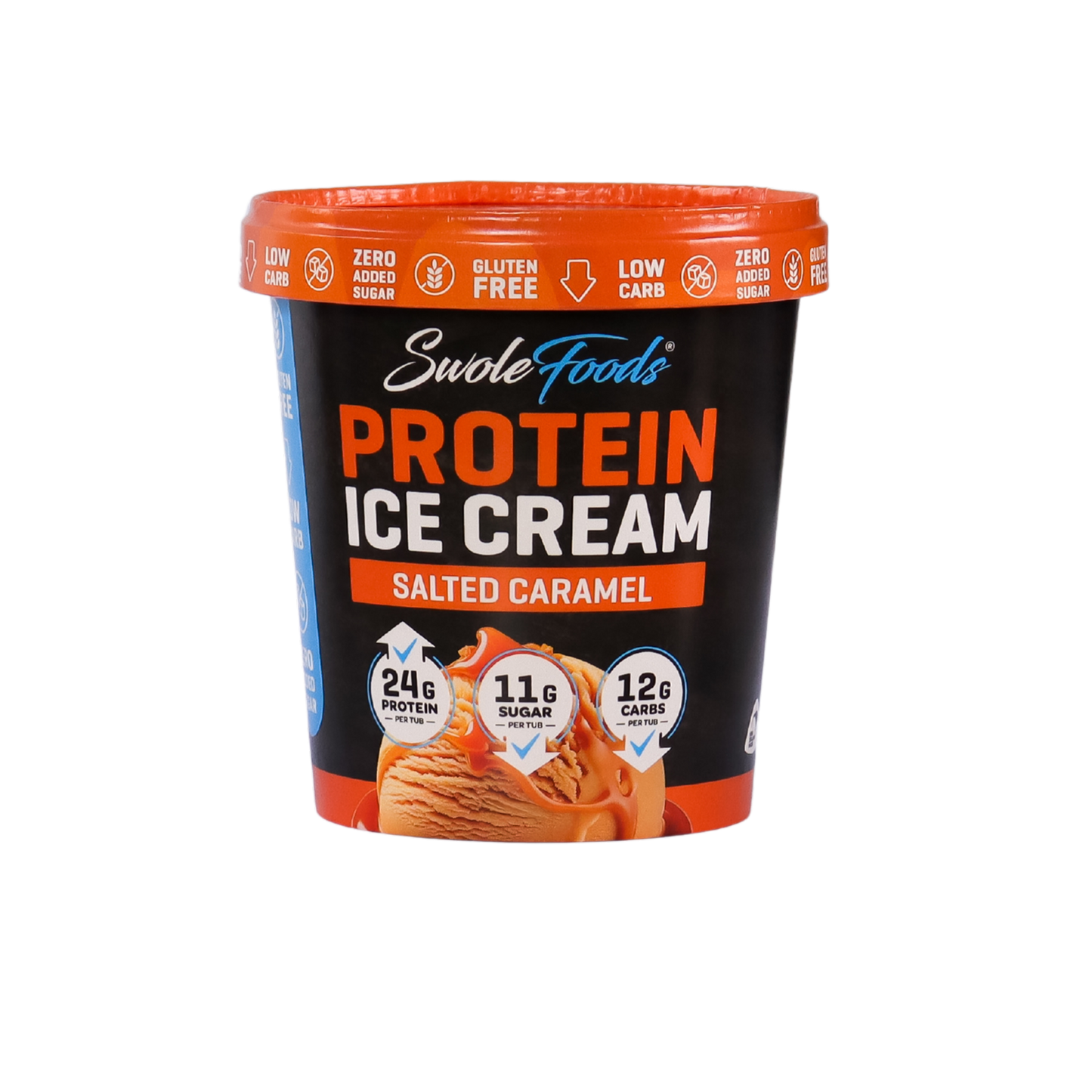 SwoleFoods NZ Salted Caramel Protein Ice Cream is a perfect balance of sweet and salty caramel bliss. Decadence meets protein power in ice cream form. Packing 24 grams of protein with low sugar & carbs!