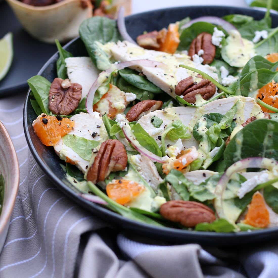 Chicken Mandarin & Pecan Salad Recipe Delicious & Nutritious Meals SwoleFoods Meal Ideas New Zealand