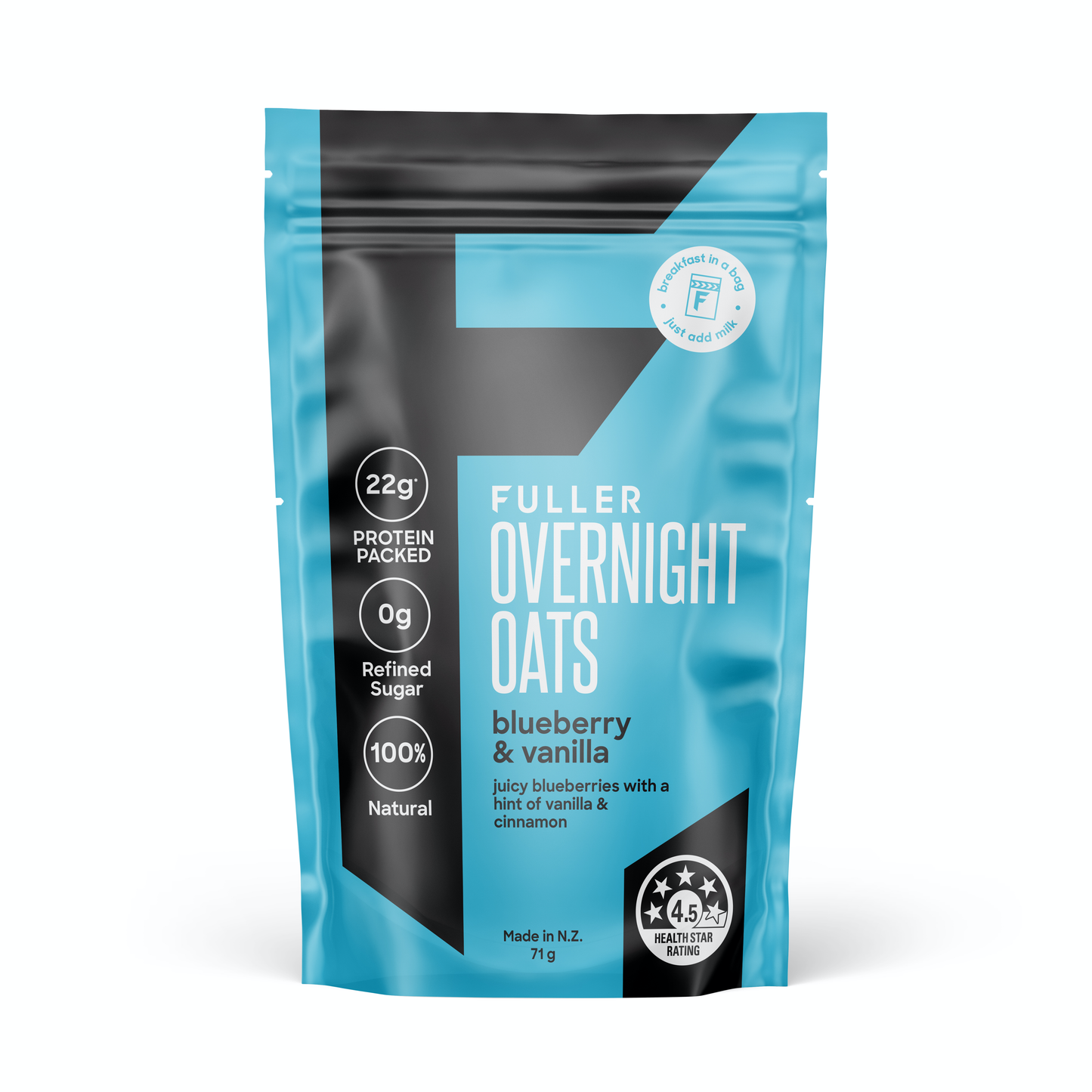 Overnight Protein Oats - Blueberry and Vanilla