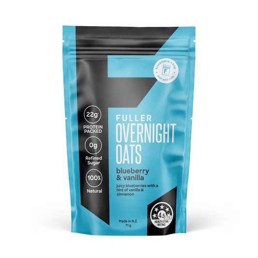 Overnight Protein Oats - Blueberry and Vanilla