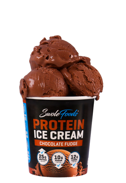 SwoleFood NZ Protein Ice Cream Chocolate Fudge has a deep, rich chocolate flavour with a smooth, creamy texture. A choc lover’s dream, made guilt-free. Packing 25 grams of protein with low sugar!