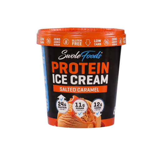 SwoleFoods NZ Salted Caramel Protein Ice Cream is a perfect balance of sweet and salty caramel bliss. Decadence meets protein power in ice cream form. Packing 24 grams of protein with low sugar & carbs!